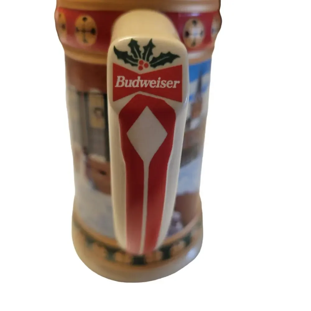 Ceramarte Budweiser Holiday Christmas Stein 1994  Hometown Holiday  Vintage‎